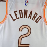 2023/24 Spurs LEONARD #2 White City Edition NBA Jerseys