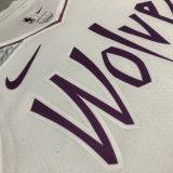 Timberwolves RUSSELL #0 White Pink NBA Jerseys