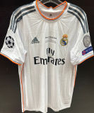 RONALDO # 7 RM Home Retro Jersey 2013/14 (Have All Patch) (9) 全套章 +2014胸前小字