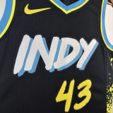 2024 Pacers SIAKAM #43 Black City Edition NBA Jerseys