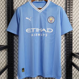 STONES #5 Man City 1:1 Home Blue Fans Jersey 2023/24 (UCL Font)
