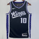 2023/24 Kings SABONIS #10 Black NBA Jerseys 热压