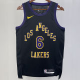 2023/24 Lakers JAMES #6 Black City Edition NBA Jerseys