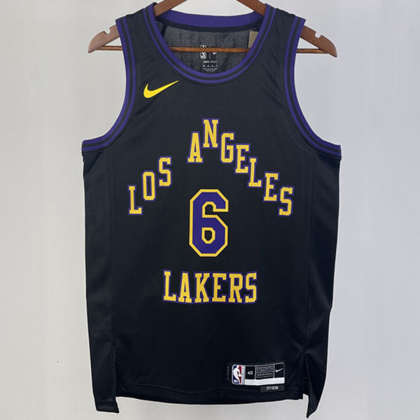 2023/24 Lakers JAMES #6 Black City Edition NBA Jerseys