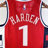 2024/25 Clippers HARDEN #1 Red NBA Jerseys