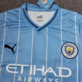 2024/25 Man City Home Blue Fans Soccer Jersey