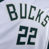 2023/24 Bucks MIDDLETON #22 White NBA Jerseys