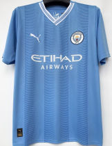 2023/24 Man City 1:1 Quality Home Blue Fans Soccer Jersey