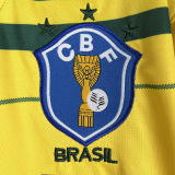 1984 Brazil Home Yellow Retro Soccer Jersey