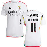 DI MARIA #11 Benfica Third White Fans Jersey 2023/24 (UCL Font 欧冠字体)