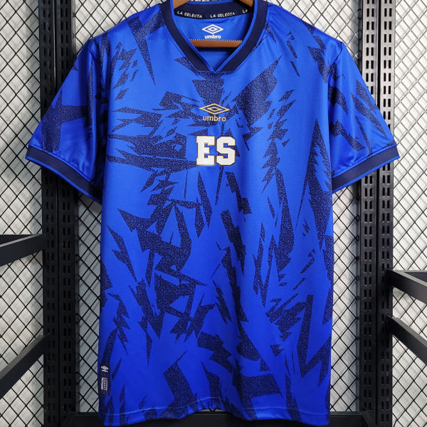 2023/24 EL Salvador Home Blue Fans Soccer Jersey 萨尔瓦多