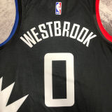 2023 Clippers WESTBROOK #0 Black NBA Jerseys