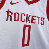 Rockets WESTBROK #0 White Home NBA Jerseys
