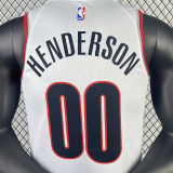 2023/24 Trail Blazerst HENDERSON #00 White NBA Jerseys