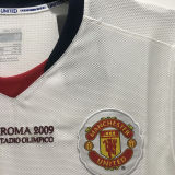 2008/09 M Utd Away White Retro UCL Version Soccer Jersey（胸前有绣欧冠决赛小字）