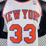 1991/92 NY Knicks EWING #33 White Retro NBA Jerseys 热压