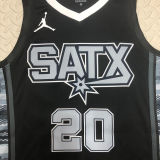 Spurs GINOBILI #20 Black NBA Jerseys