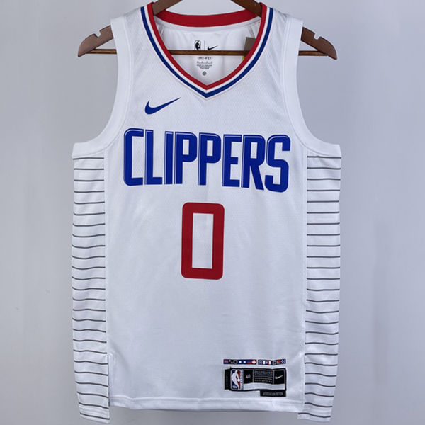 2023/24 Clippers WESTBROOK #0 White NBA Jerseys