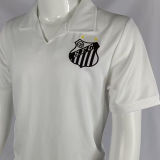 1970 Santos Home White Retro Soccer Jersey