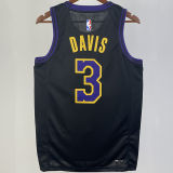 2023/24 Lakers DAVIS #3 Black City Edition NBA Jerseys