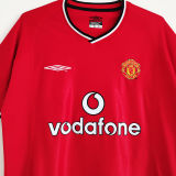 2000/02 M Utd Home Red Retro Soccer Jersey