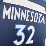 2023/24 Timberwolves TOWNS #32 Sapphire Blue NBA Jerseys