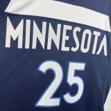 2023/24 Timberwolves ROSE # 25 Sapphire Blue NBA Jerseys