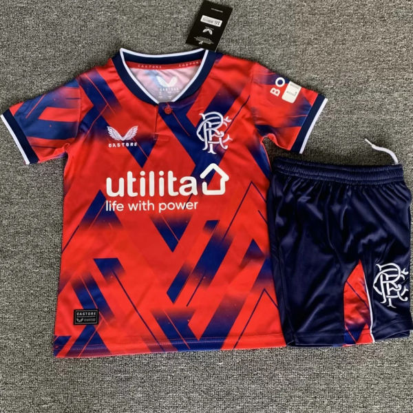 2023/24 Glasgow Rangers 4Th Kids Jersey