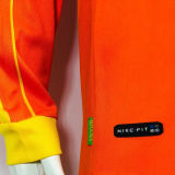 1998 Brazil GK Orange Retro Long Sleeve Jersey