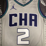 Hornets BALL #2 Grey NBA Jerseys