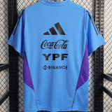 2023 Argentina Blue 3 Start Training Jersey 3星 背后有广告
