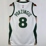 2023/24 Celtics PORAIGIS #8 White City Edition NBA Jerseys