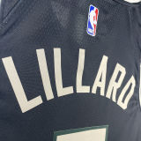 2023/24 Bucks LILLARD #0 Black NBA Jerseys