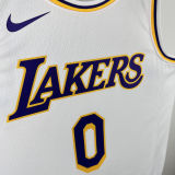 2025 Lakers WETBROOK #0 White NBA Jerseys 热压