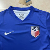 PULISIC #10 U.S 1:1 Quality Away Blue Red Fans Soccer Jersey 2024/25