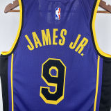 2025 Lakers JAMES JR. #9 Blue NBA Jerseys 热压