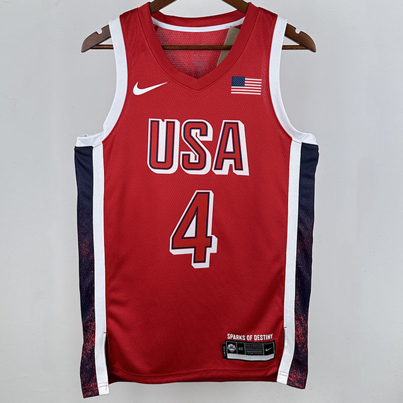 Team USA CURRY #4 Red NBA
