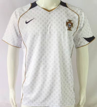 2004 Portugal Away White Retro Soccer Jersey