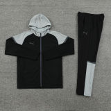 2024/25 Puma Black Gray Hoody Zipper Jacket Tracksuit