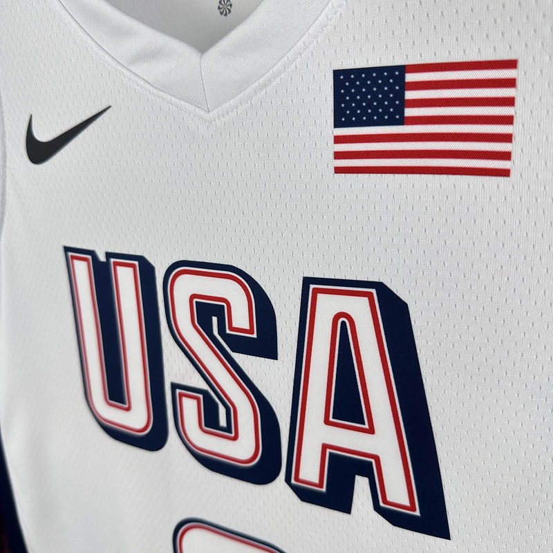 Team USA EDWARDS #5 White NBA 5