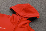2024/25 Bulls Red Hoody Zipper Jacket Tracksuit