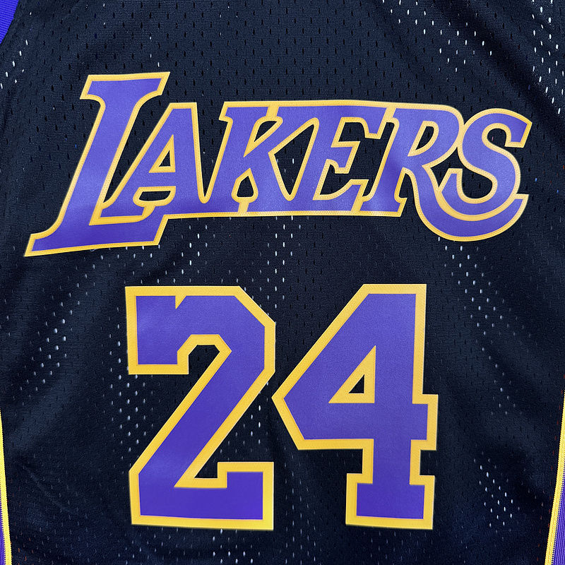 Lakers BRYANT #24 Black NBA 3