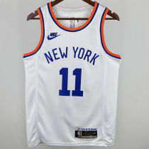 NY Knicks BRUNSON #11 White 75th Retro NBA Jerseys 75周年