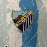 2024/25 Malaga Home White Fans Soccer Jersey（Have La Liga patch）带西甲章