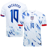 ØDEGAARD #10 Norway Away Fans Soccer Jersey 2024/25