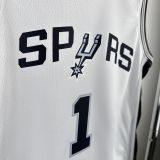 2024/25 Spurs WEMBANYAMA # White Kids NBA Jersey