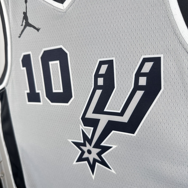 Spurs DEROZAN #10 Grey NBA 5