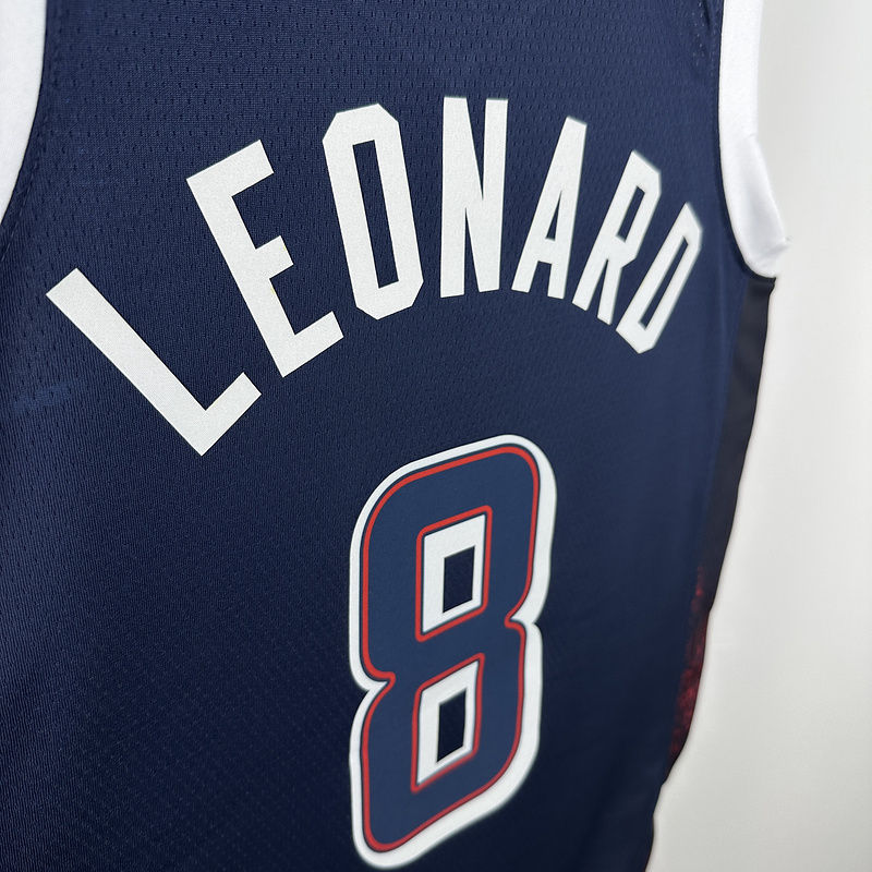 Team USA LEONARD #8 Blue NBA 6