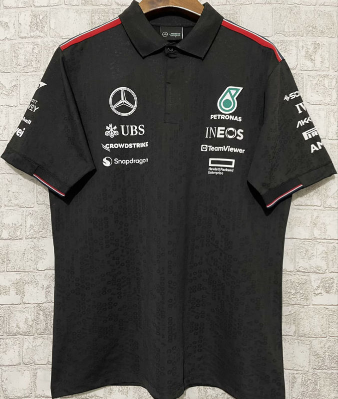 2024/25 Mercedes AMG Petronas F1 Black Team POLO T-Shirt