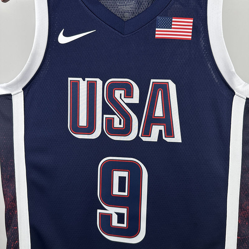 Team USA HALIBURTON #9 Blue NBA 4